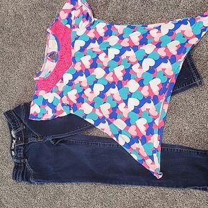 Blue jeans with cute top